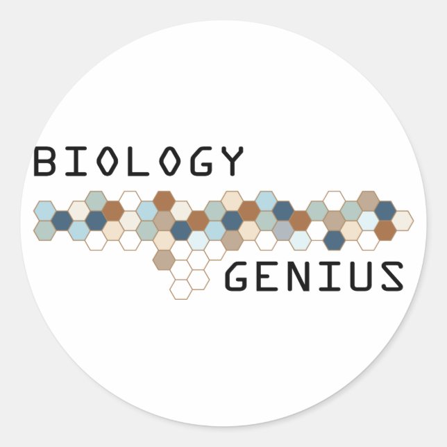 Biologie Genius Runder Aufkleber (Vorderseite)