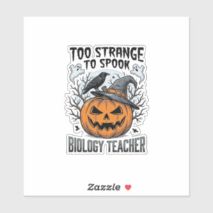 Biologie-Lehrer-Halloween-Shirt Gruseliger Kürbis  Aufkleber