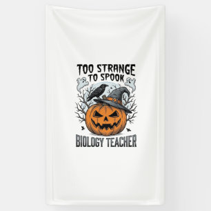 Biologie-Lehrer-Halloween-Shirt Gruseliger Kürbis Banner