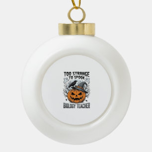 Biologie-Lehrer-Halloween-Shirt Gruseliger Kürbis Keramik Kugel-Ornament
