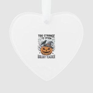 Biologie-Lehrer-Halloween-Shirt Gruseliger Kürbis Ornament