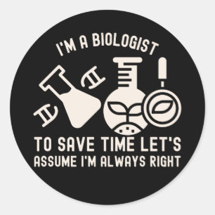 Biologie Major, Biologie Lover4 Runder Aufkleber