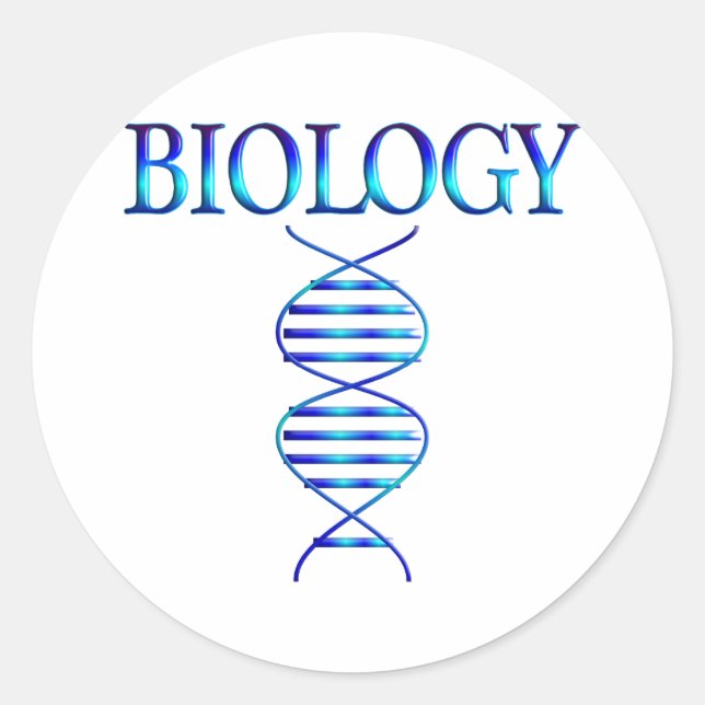 Biologie Runder Aufkleber (Vorderseite)