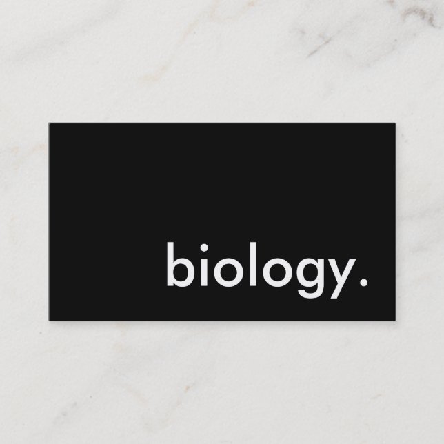 Biologie. Visitenkarte (Vorderseite)