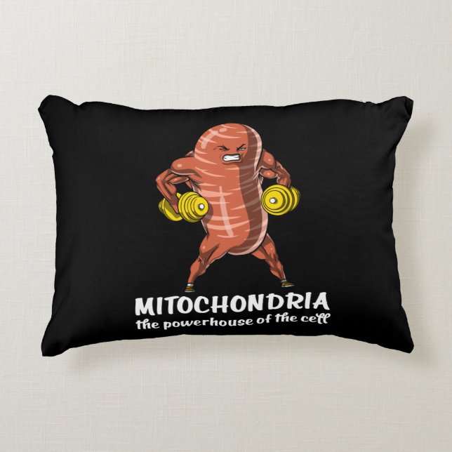 Biologie Wissenschaft Mitochondria Funny Joke Dekokissen (Vorderseite)