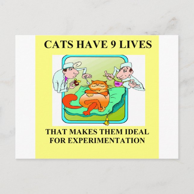 Biologieexperimenteller Witz Postkarte (Vorderseite)