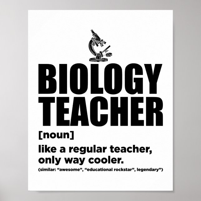 Biologielehrer | Geschenk der Wissenschaftsbiologi Poster (Vorne)