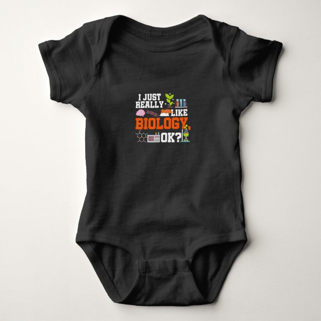 Biologielehrer Geschenk für Naturwissenschaftsstud Baby Strampler (Vorderseite)