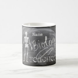 Biologielehrer Geschenk Skelett Personalisiert Kaffeetasse