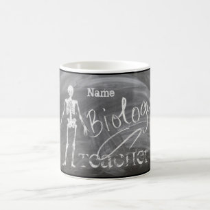 Biologielehrer Geschenk Skelett Personalisiert Kaffeetasse