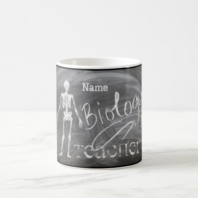 Biologielehrer Geschenk Skelett Personalisiert Kaffeetasse (Mittel)