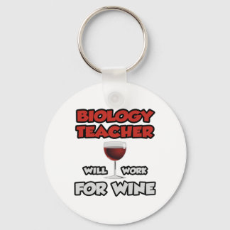 Biologielehrer ... wird für Wein arbeiten Schlüsselanhänger