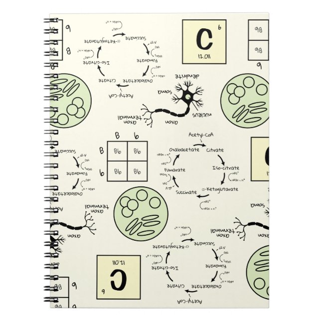 Biologielehrer Zellgenetik Neuronaler Nerd Notizblock (Vorderseite)