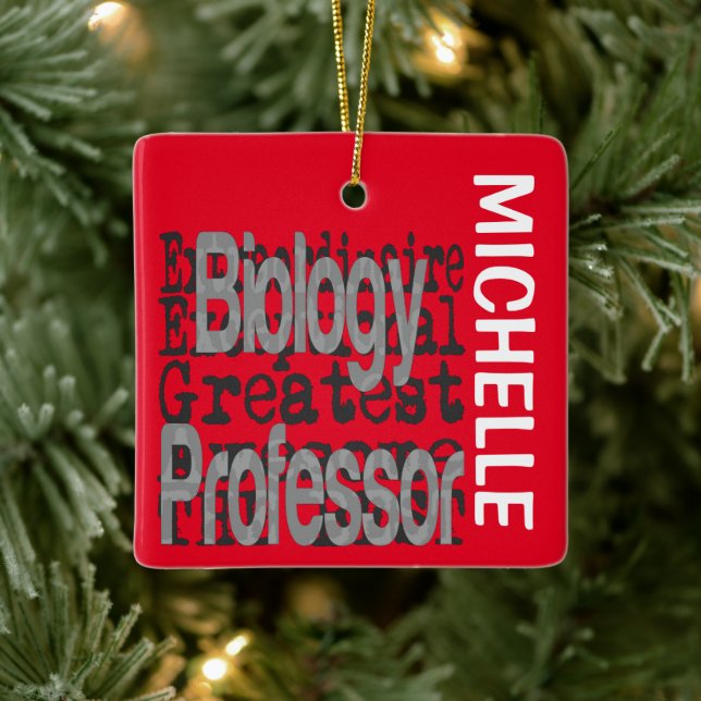 Biologieprofessor Extraordinaire CUSTOM Keramikornament (Baum)