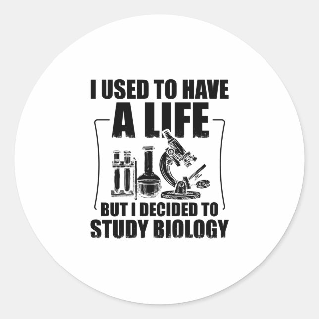Biologiestudentin | Biologist Science Gifts Runder Aufkleber (Vorderseite)