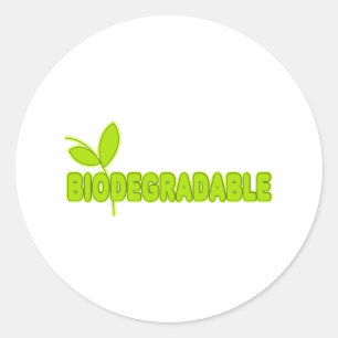 biologisch abbaubar runder aufkleber