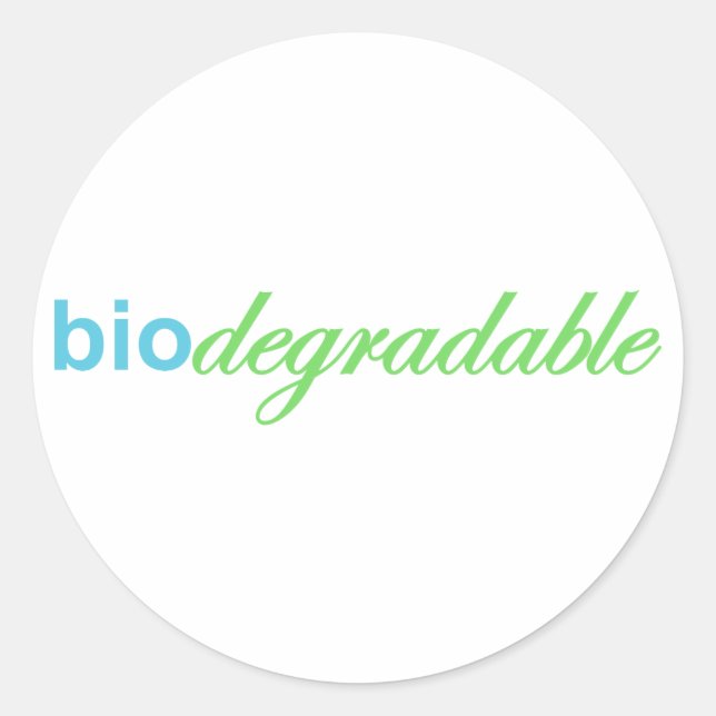 biologisch abbaubar runder aufkleber (Vorderseite)