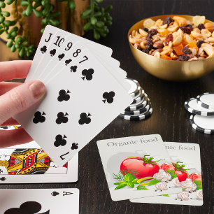 Biologisch angebaute frische Gemüse Tomaten und Kr Spielkarten