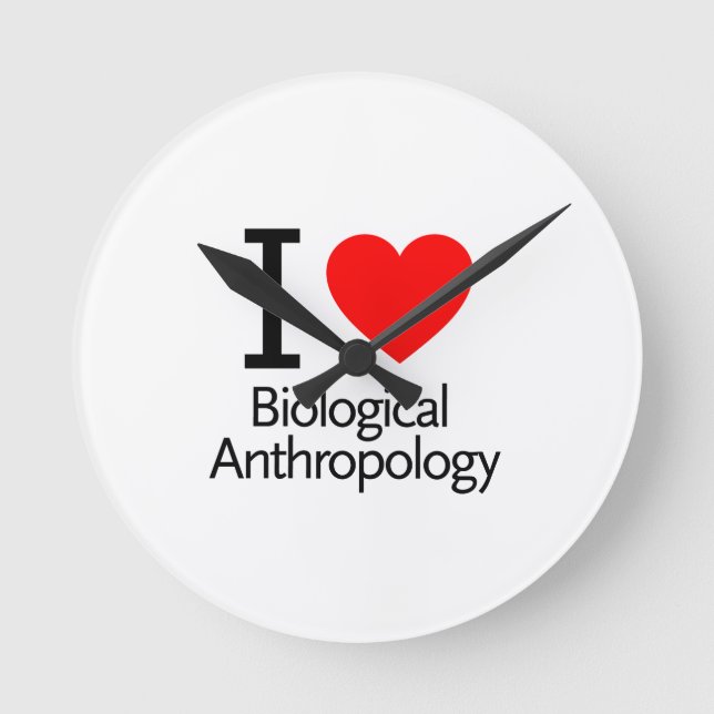 Biologische Anthropologie Runde Wanduhr (Vorderseite)