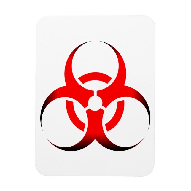 Biologische Biogefährdung Symbol rot und schwarz Magnet (Vertikal)
