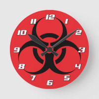 Biologische Biogefährdung Symbol schwarz auf roten