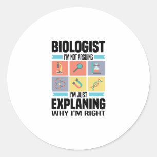 Biologische Geschenke   Biologen Dozent für Natur Runder Aufkleber