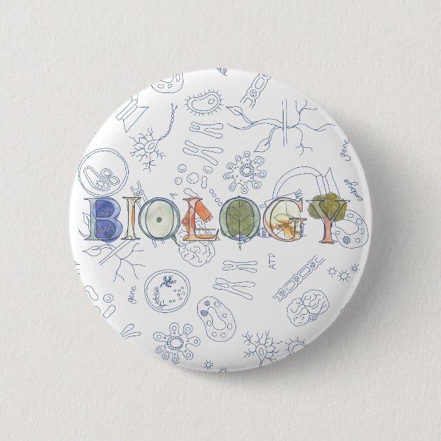 Biologische Typografie und Diagramme Button (Vorderseite)