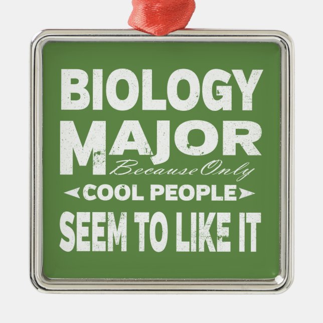 Biologische Uni, die nur Coolen Menschen gefällt Silbernes Ornament (Vorne)
