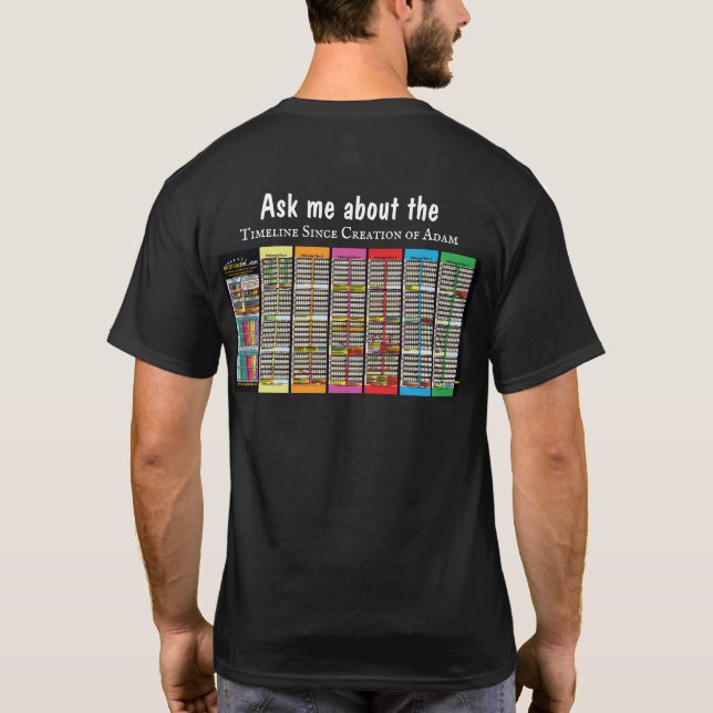 Biologisches Angebot und Zeitachse seit Adam T-Shirt (Rückseite)