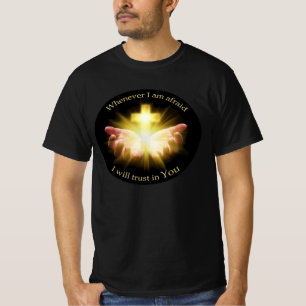 Biologisches Zitat mit Händen, die Cross halten T-Shirt