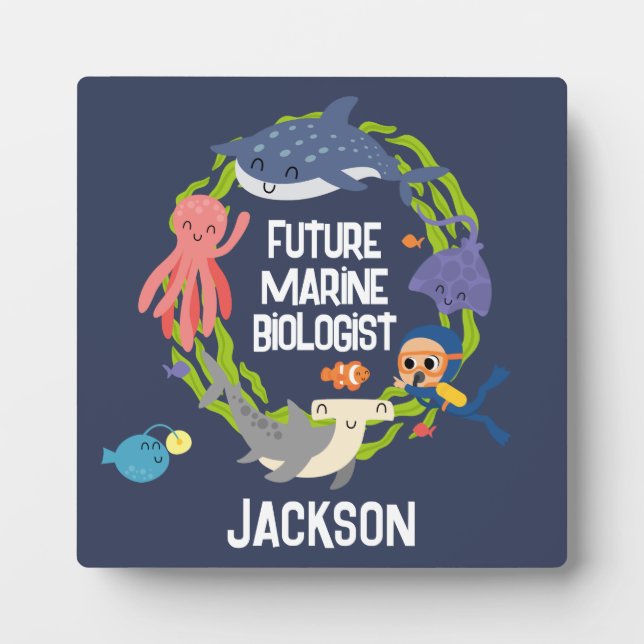 Biologiste Maritime Du Futur Avec Plaque De Nom (Devant)