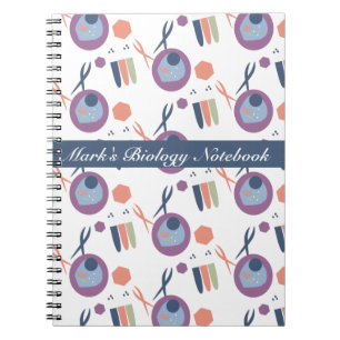 Biology Class Cell Labrador Black Notebook Notizblock