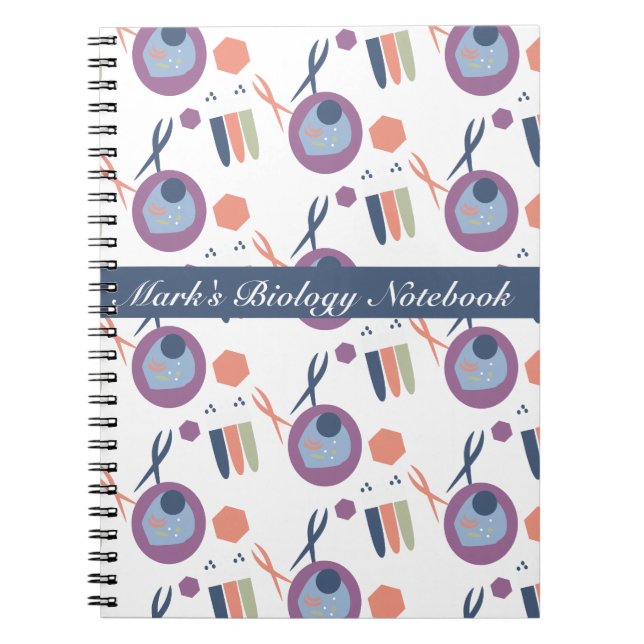 Biology Class Cell Labrador Black Notebook Notizblock (Vorderseite)
