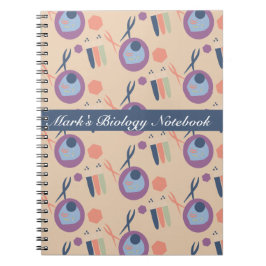 Biology Class Cell Labrador Black Notizblock