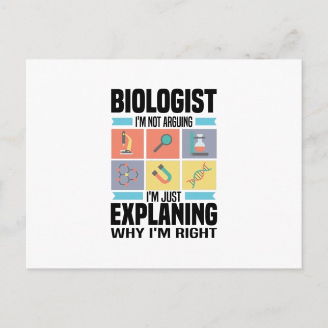 Biology Gifts | Biologists Teacher Science Student Postkarte (Vorderseite)