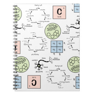 Biology Science Teacher Pattern Genetics Cell Geek Notizblock