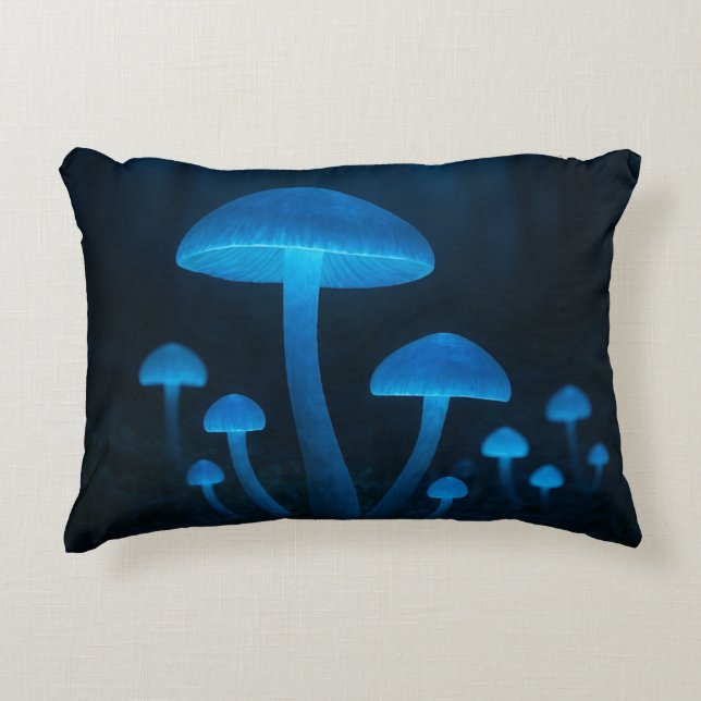 Biolumineszenter Pilzwald Dekokissen (Vorderseite)