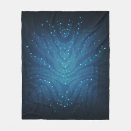 Biolumineszentes Blaues Alien-Haut-Muster - Avatar Fleecedecke
