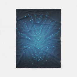 Biolumineszentes Blaues Alien-Haut-Muster - Avatar Fleecedecke