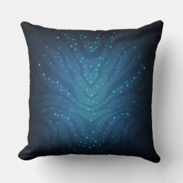 Biolumineszentes Blaues Alien-Hautmuster - Avatar Kissen