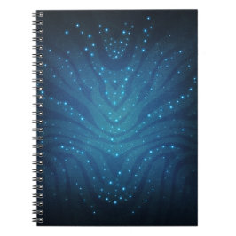 Biolumineszentes Blaues Alien-Hautmuster - Avatar Notizblock