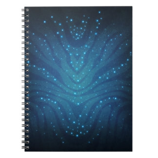 Biolumineszentes Blaues Alien-Hautmuster - Avatar Notizblock