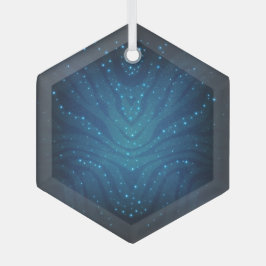 Biolumineszentes Blaues Alien-Hautmuster - Avatar Ornament Aus Glas