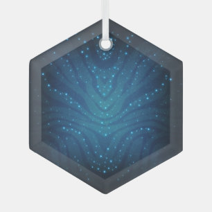 Biolumineszentes Blaues Alien-Hautmuster - Avatar Ornament Aus Glas