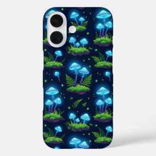 Biolumineszentes Pilz-Glow-Muster-Handyhülle iPhone 16 Hülle