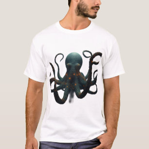 Biolumineszentes Tiefsee-Oktopus-Grafik-T-Shirt - T-Shirt