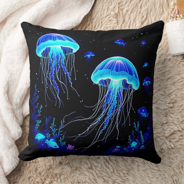 Biolumineszenz Qualle Traum Kissen (Decke)