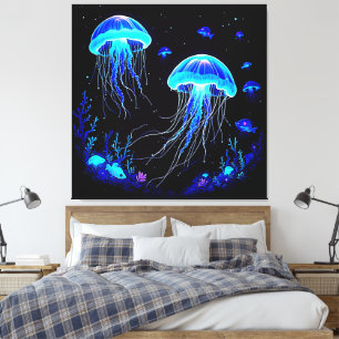 Biolumineszenz Qualle Traum Leinwanddruck