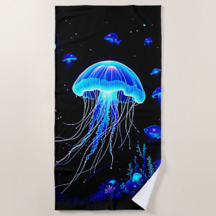 Biolumineszenz Qualle Traum Strandtuch