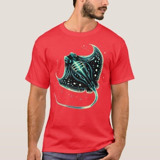 Biolumineszenz-Stingray-Artwork Aquatic Ocean-Gesc T-Shirt